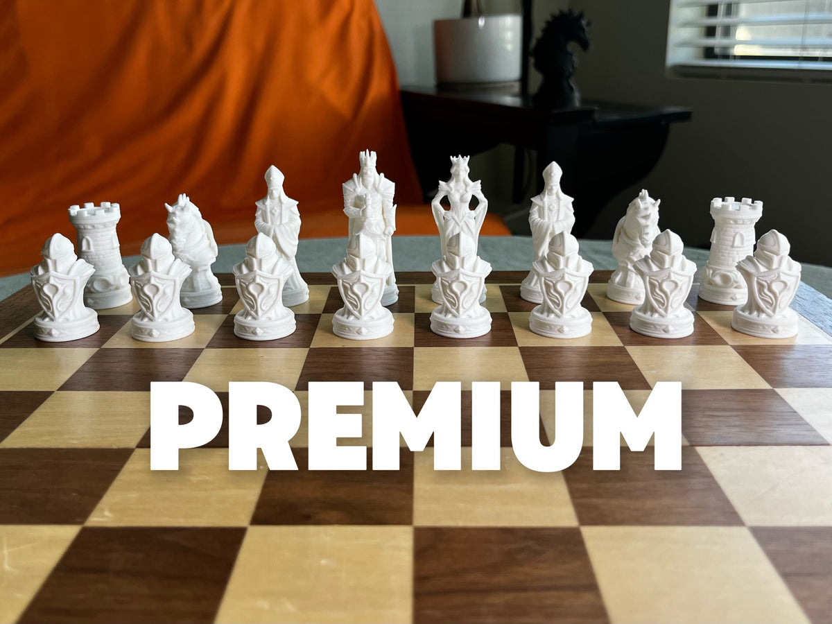 Regnum unique chess set, modern centerpiece chess pieces, artist-designed, Tree House Chess