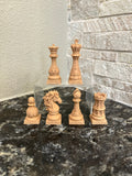 Baroque unique chess set, ornate scrollwork chess pieces, artist-designed, Tree House Chess