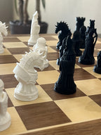 Regnum unique chess set, modern centerpiece chess pieces, artist-designed, Tree House Chess