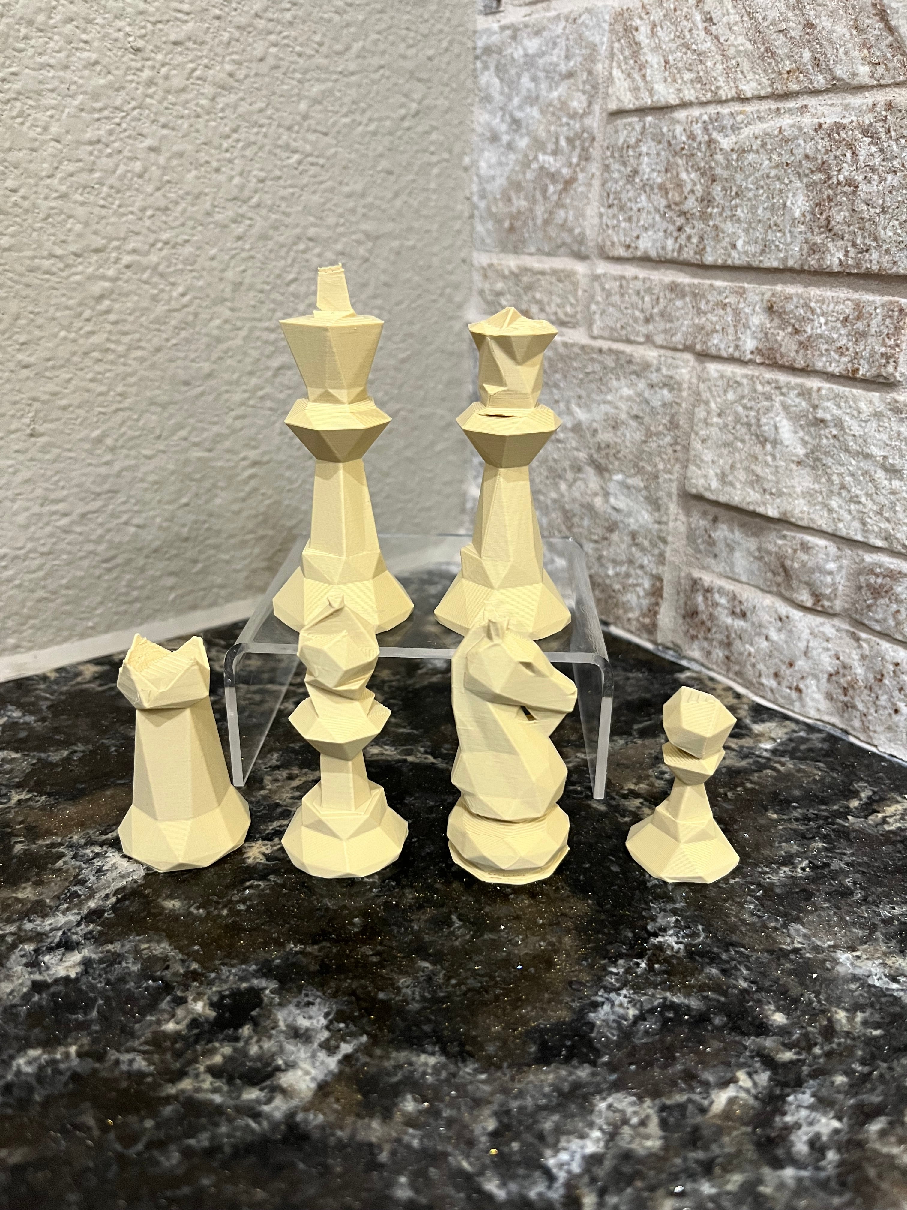 Low-Poly Chess Set