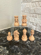 Royalty unique chess set, portrait elegant chess pieces, artist-designed, Tree House Chess