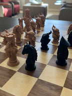 Viking unique chess set, Norse warrior chess pieces, artist-designed, Tree House Chess