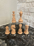 Gothic unique chess set, dark skull chess pieces, artist-designed, Tree House Chess
