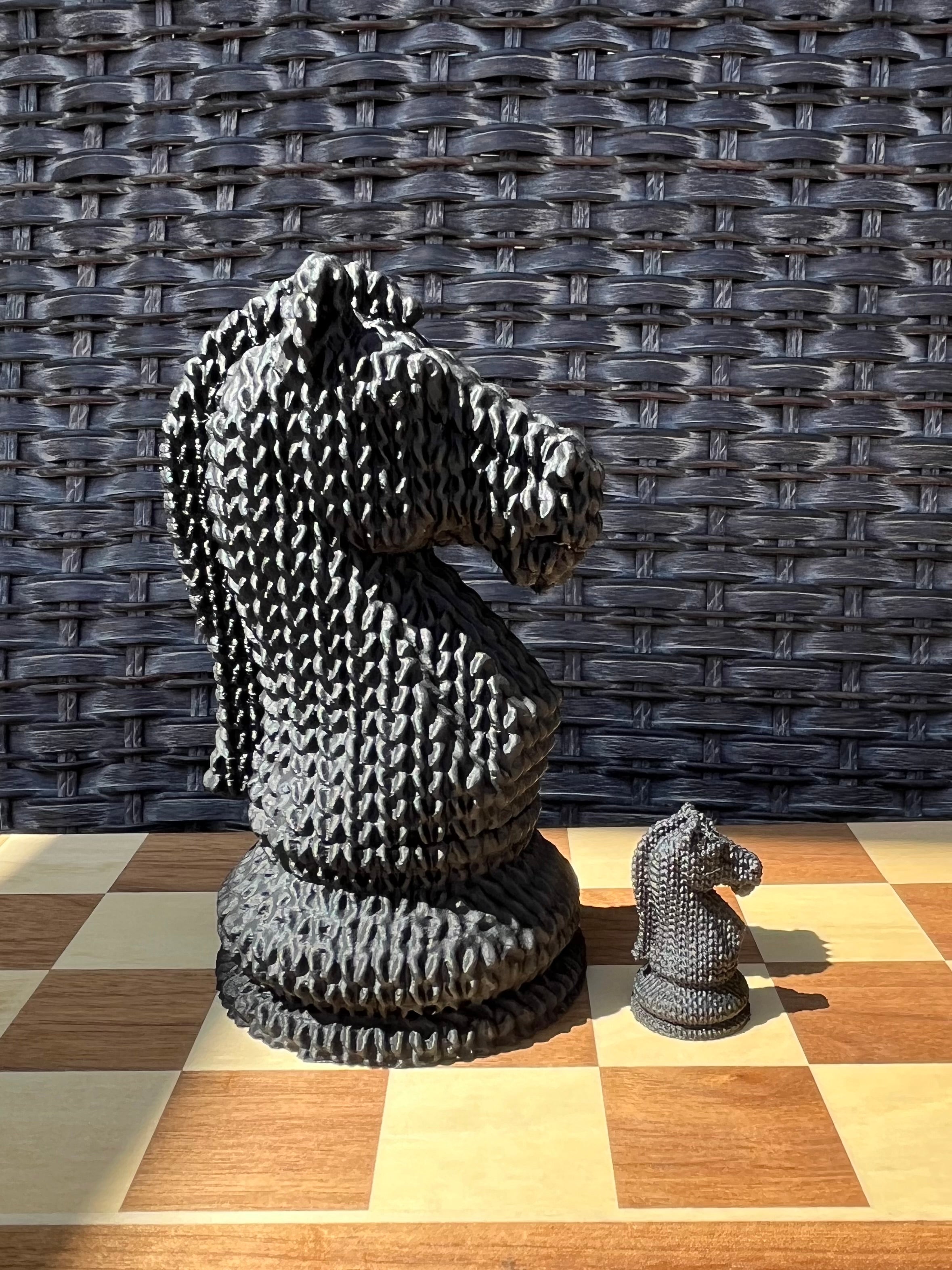 Knitted Knight Jumbo Statue — 6" Collector Edition