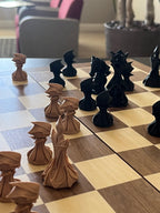 Monarch unique chess set, ornate regal chess pieces, artist-designed, Tree House Chess