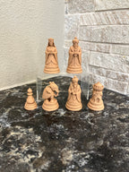 Maharaja artist-designed chess set, Mughal court chess pieces, eco-friendly Bio-Polymer, Tree House Chess