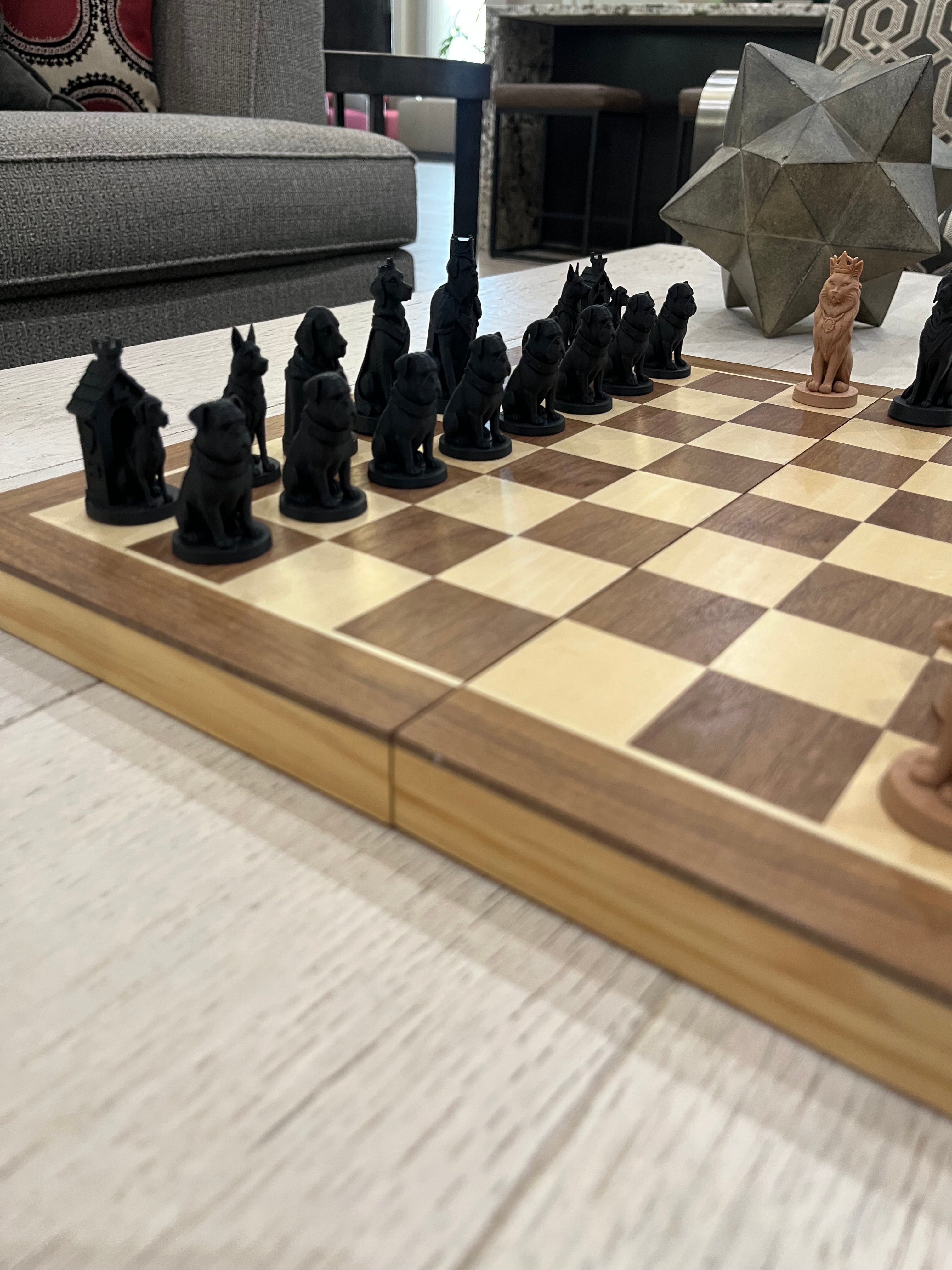 Cats VS Dogs Chess Set
