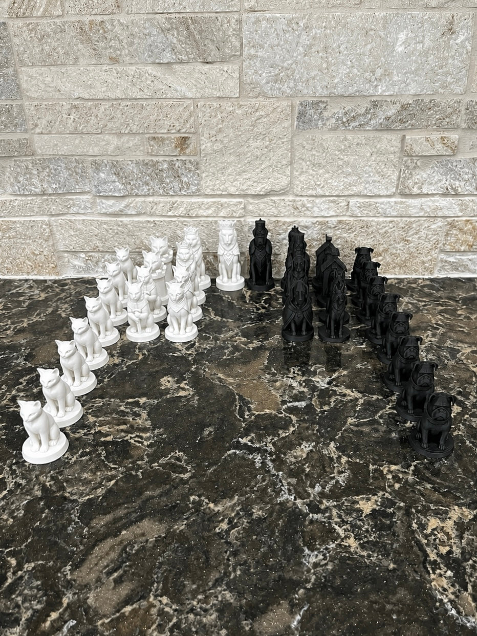 Cats VS Dogs Chess Set